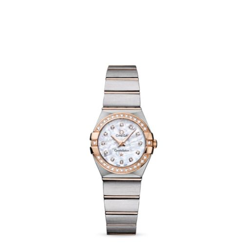 Omega Constellation Quartz 24 Brushed Stainless Steel / Red Gold / Diamond / MOP